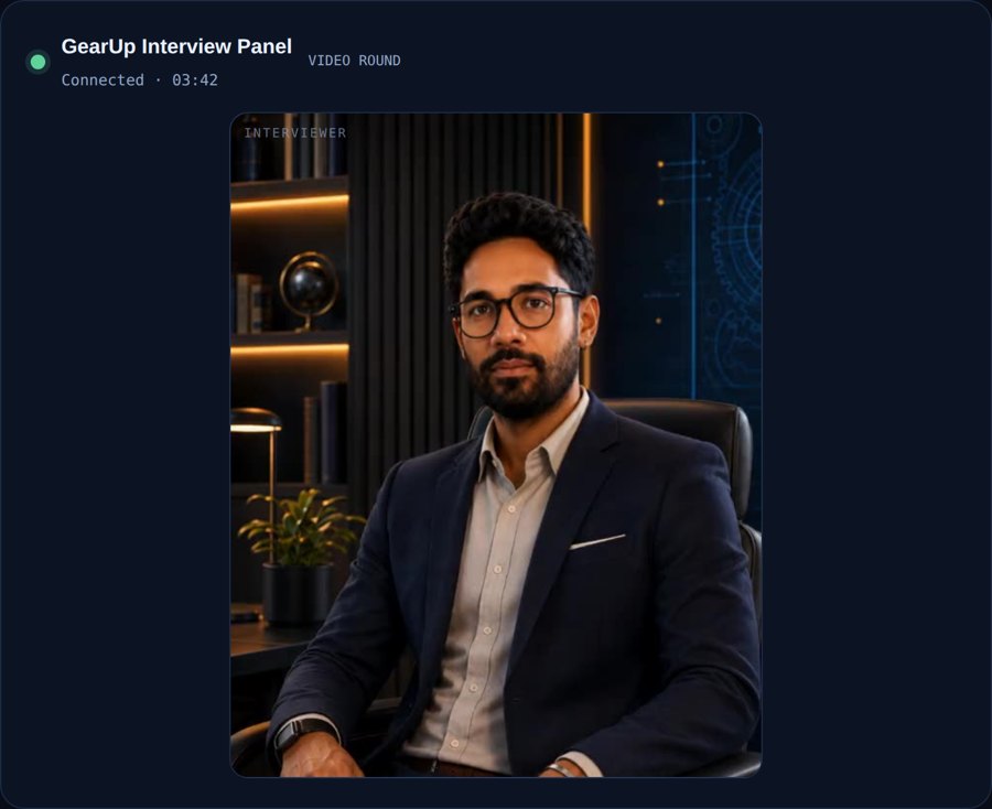 A live GearUp AI video interview
